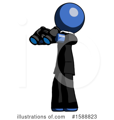 Royalty-Free (RF) Blue Design Mascot Clipart Illustration by Leo Blanchette - Stock Sample #1588823