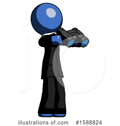 Royalty-Free (RF) Blue Design Mascot Clipart Illustration by Leo Blanchette - Stock Sample #1588824