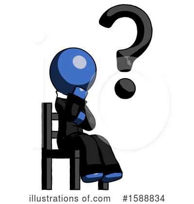 Royalty-Free (RF) Blue Design Mascot Clipart Illustration by Leo Blanchette - Stock Sample #1588834