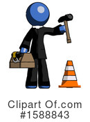 Blue Design Mascot Clipart #1588843 by Leo Blanchette