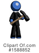 Blue Design Mascot Clipart #1588852 by Leo Blanchette