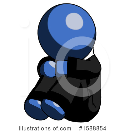 Royalty-Free (RF) Blue Design Mascot Clipart Illustration by Leo Blanchette - Stock Sample #1588854