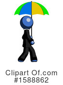 Blue Design Mascot Clipart #1588862 by Leo Blanchette