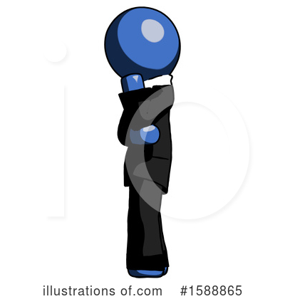 Royalty-Free (RF) Blue Design Mascot Clipart Illustration by Leo Blanchette - Stock Sample #1588865