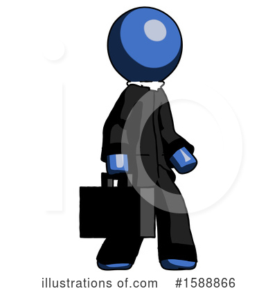 Royalty-Free (RF) Blue Design Mascot Clipart Illustration by Leo Blanchette - Stock Sample #1588866