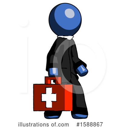 Royalty-Free (RF) Blue Design Mascot Clipart Illustration by Leo Blanchette - Stock Sample #1588867