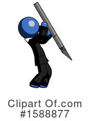 Blue Design Mascot Clipart #1588877 by Leo Blanchette
