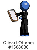 Blue Design Mascot Clipart #1588880 by Leo Blanchette