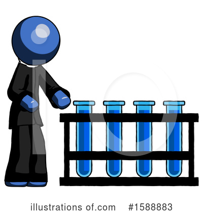 Royalty-Free (RF) Blue Design Mascot Clipart Illustration by Leo Blanchette - Stock Sample #1588883