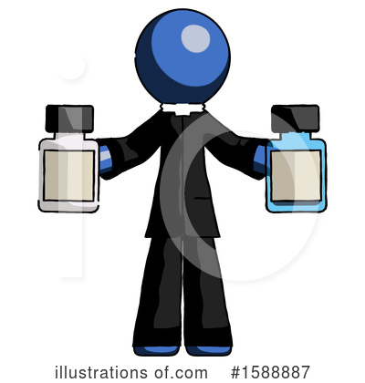 Royalty-Free (RF) Blue Design Mascot Clipart Illustration by Leo Blanchette - Stock Sample #1588887