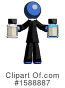 Blue Design Mascot Clipart #1588887 by Leo Blanchette