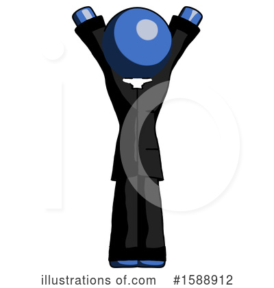 Royalty-Free (RF) Blue Design Mascot Clipart Illustration by Leo Blanchette - Stock Sample #1588912