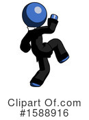 Blue Design Mascot Clipart #1588916 by Leo Blanchette