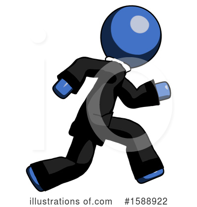 Royalty-Free (RF) Blue Design Mascot Clipart Illustration by Leo Blanchette - Stock Sample #1588922