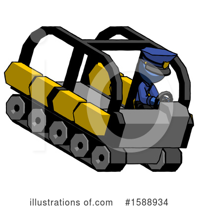 Royalty-Free (RF) Blue Design Mascot Clipart Illustration by Leo Blanchette - Stock Sample #1588934