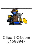 Blue Design Mascot Clipart #1588947 by Leo Blanchette
