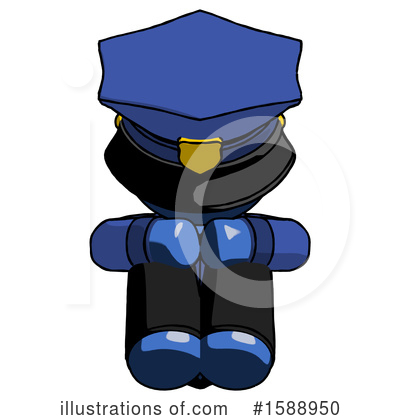 Royalty-Free (RF) Blue Design Mascot Clipart Illustration by Leo Blanchette - Stock Sample #1588950