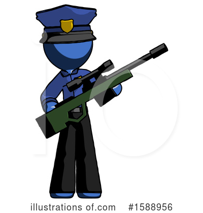 Royalty-Free (RF) Blue Design Mascot Clipart Illustration by Leo Blanchette - Stock Sample #1588956