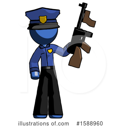 Royalty-Free (RF) Blue Design Mascot Clipart Illustration by Leo Blanchette - Stock Sample #1588960