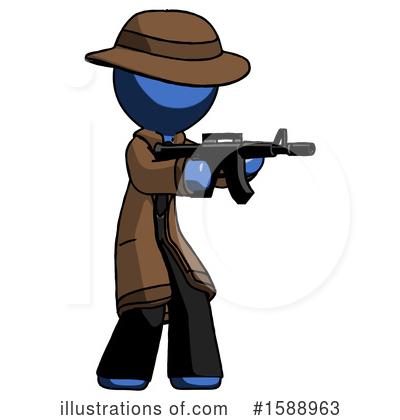 Royalty-Free (RF) Blue Design Mascot Clipart Illustration by Leo Blanchette - Stock Sample #1588963