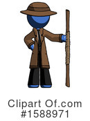 Blue Design Mascot Clipart #1588971 by Leo Blanchette