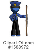 Blue Design Mascot Clipart #1588972 by Leo Blanchette