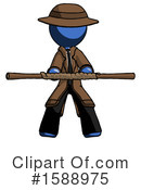 Blue Design Mascot Clipart #1588975 by Leo Blanchette