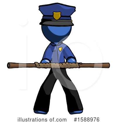 Royalty-Free (RF) Blue Design Mascot Clipart Illustration by Leo Blanchette - Stock Sample #1588976