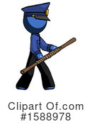 Blue Design Mascot Clipart #1588978 by Leo Blanchette