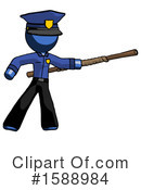 Blue Design Mascot Clipart #1588984 by Leo Blanchette
