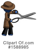 Blue Design Mascot Clipart #1588985 by Leo Blanchette