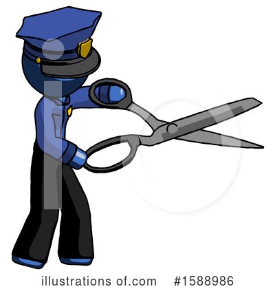 Royalty-Free (RF) Blue Design Mascot Clipart Illustration by Leo Blanchette - Stock Sample #1588986