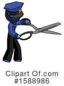 Blue Design Mascot Clipart #1588986 by Leo Blanchette