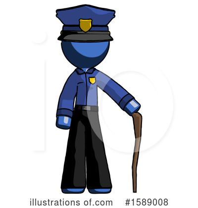 Royalty-Free (RF) Blue Design Mascot Clipart Illustration by Leo Blanchette - Stock Sample #1589008