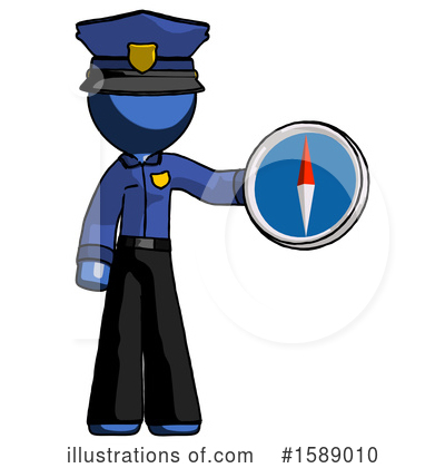 Royalty-Free (RF) Blue Design Mascot Clipart Illustration by Leo Blanchette - Stock Sample #1589010