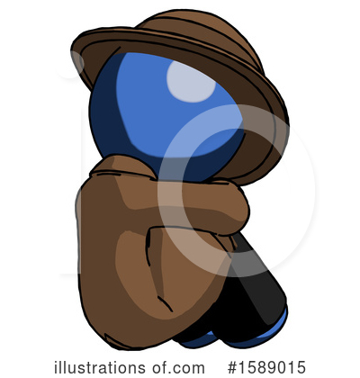 Royalty-Free (RF) Blue Design Mascot Clipart Illustration by Leo Blanchette - Stock Sample #1589015