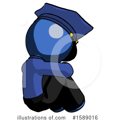 Royalty-Free (RF) Blue Design Mascot Clipart Illustration by Leo Blanchette - Stock Sample #1589016