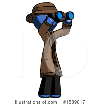 Royalty-Free (RF) Blue Design Mascot Clipart Illustration by Leo Blanchette - Stock Sample #1589017