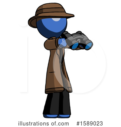 Royalty-Free (RF) Blue Design Mascot Clipart Illustration by Leo Blanchette - Stock Sample #1589023