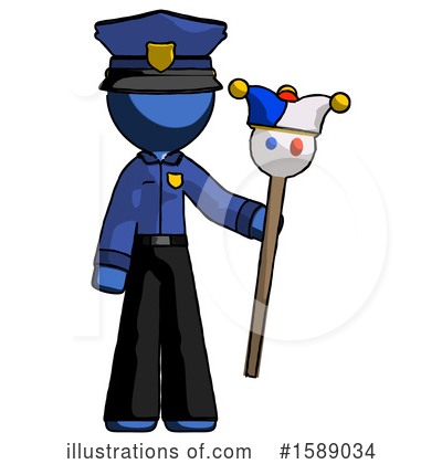 Royalty-Free (RF) Blue Design Mascot Clipart Illustration by Leo Blanchette - Stock Sample #1589034