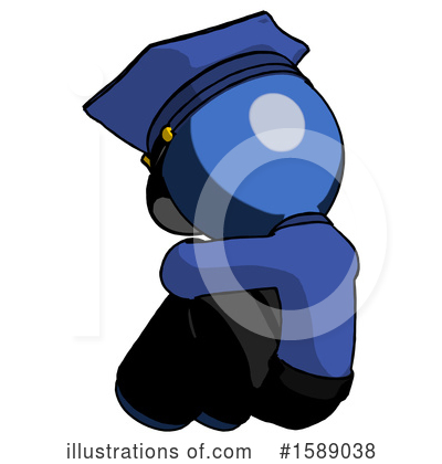 Royalty-Free (RF) Blue Design Mascot Clipart Illustration by Leo Blanchette - Stock Sample #1589038