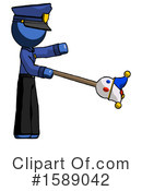 Blue Design Mascot Clipart #1589042 by Leo Blanchette