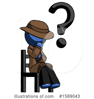 Royalty-Free (RF) Blue Design Mascot Clipart Illustration by Leo Blanchette - Stock Sample #1589043