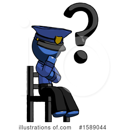 Royalty-Free (RF) Blue Design Mascot Clipart Illustration by Leo Blanchette - Stock Sample #1589044
