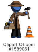 Blue Design Mascot Clipart #1589061 by Leo Blanchette