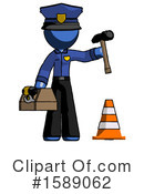 Blue Design Mascot Clipart #1589062 by Leo Blanchette
