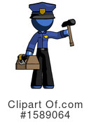 Blue Design Mascot Clipart #1589064 by Leo Blanchette