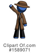 Blue Design Mascot Clipart #1589071 by Leo Blanchette