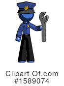 Blue Design Mascot Clipart #1589074 by Leo Blanchette