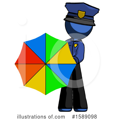 Royalty-Free (RF) Blue Design Mascot Clipart Illustration by Leo Blanchette - Stock Sample #1589098